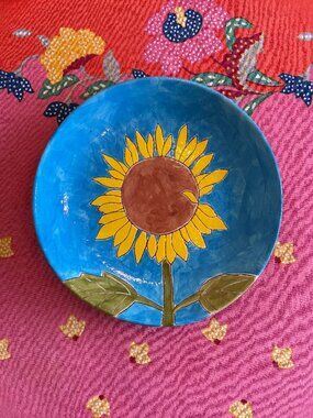 R. Wood Studio Sunflower Plate - Limited Edition - One of a Kind